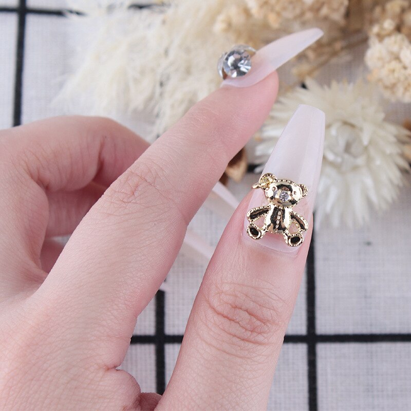 Nail Charms Pearl Decoration For Press On Fake Nail Accessories Pendant Super Sparkling Zircon Nail Parts Manicure Professionals