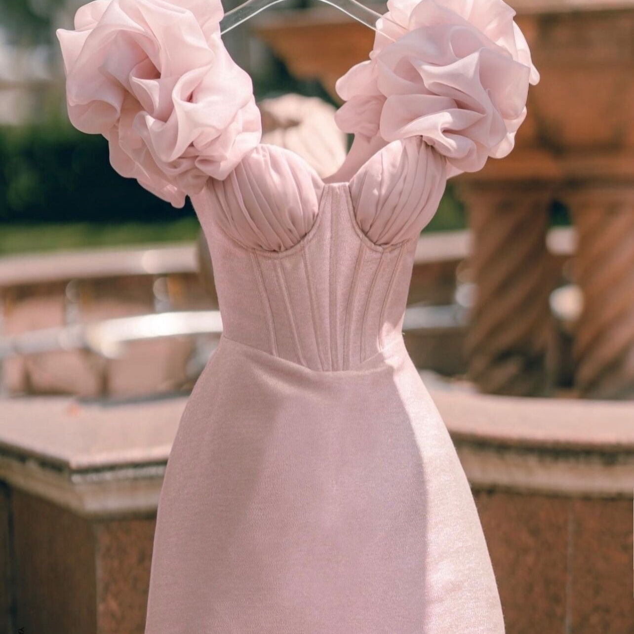 Sweety Strapeless 3D Floral Puff Sleeves A-Line Pleated Short Homecoming Dress Elegent French Tulle Party Gown Vestido