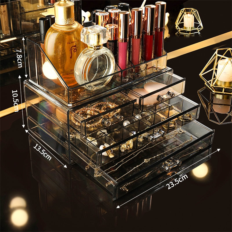 Large capacity, multiple combinations, nail jewelrystorage box, transparent multi-layer nail box, classified drawer, jewelry box