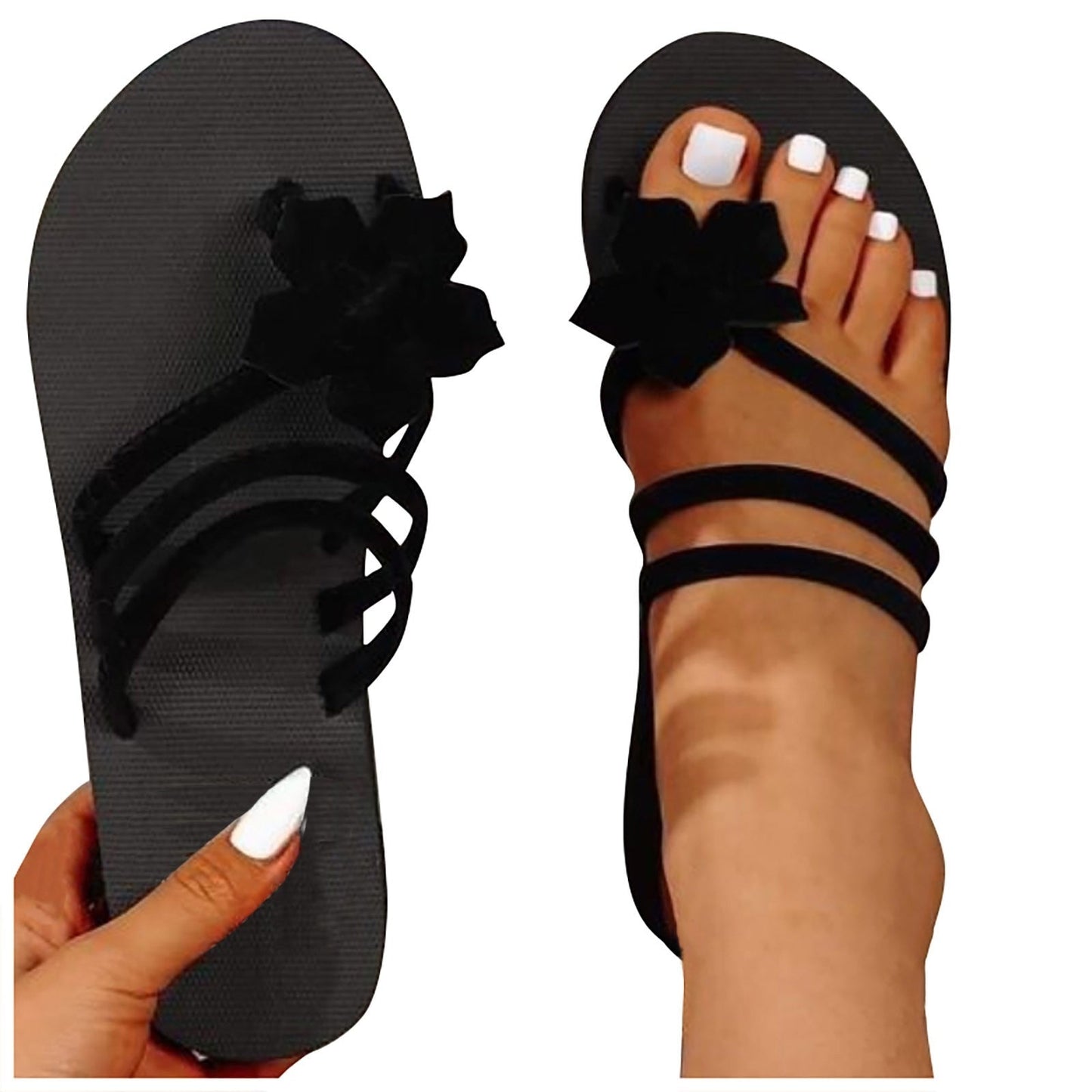 2023 Women Slippers Outdoor Light Weight Cool Shoes Ladies Flat Flip-flop Black Non-slip Basic Home Sandals Chaussures Femme
