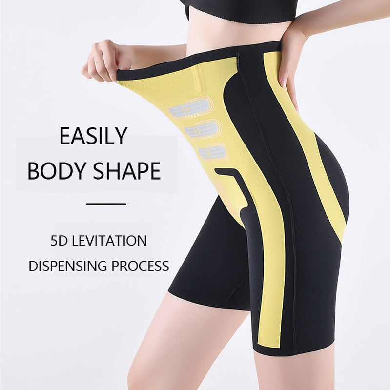 Flarixa 5D Levitation High Waist Hip Lift Women Shapewear Shorts Thin Slim Fit Yoga Boxer Seamless Flat Belly Safety Pants M-2XL