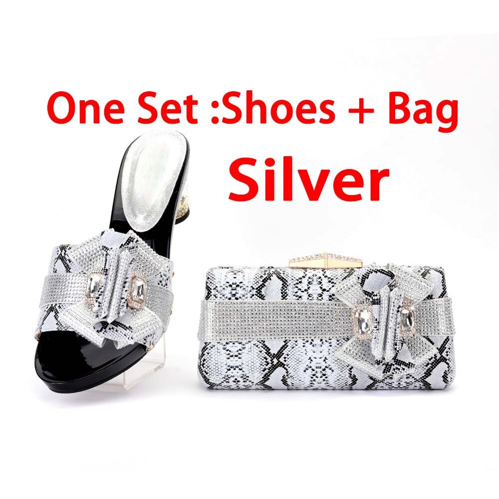 Italian Design Shoes Matching Bag Set Flip Flops Women Slides African Ladies Pumps For Dress shoes and bags 1
