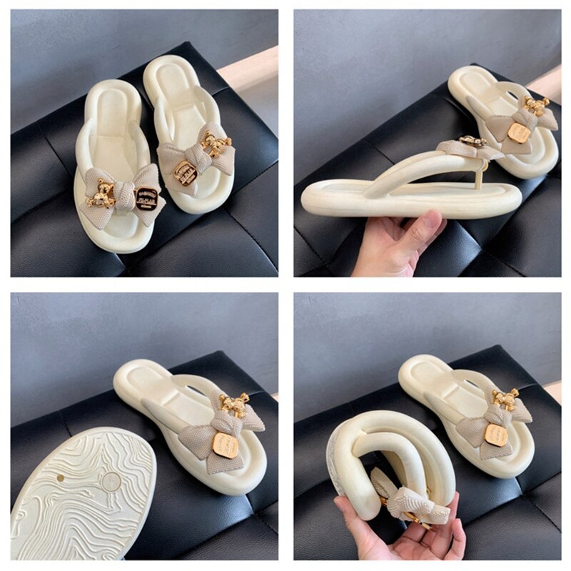 Summer Women Slippers Cute Clip Toe Flip Flops Shoes Female Platform Outdoor Fashion Beach Sandals Ladiew Casual Flat Slides