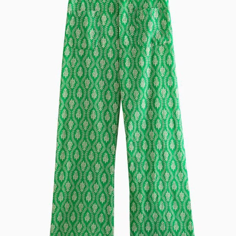 Elegant Blouse Pants Sets Two Pieces Jumpsuits Long Sleeve Retro Blouse Shirts Women Female Suits Autumn Winter Outfit Pajamas Pants Only 1