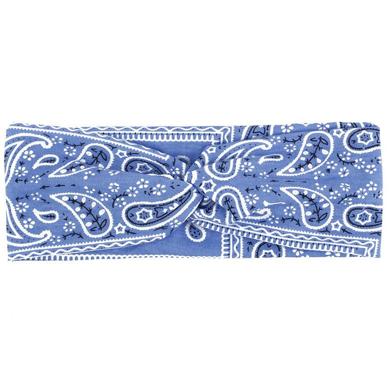 Headband New Light Weight Headbands Hair Accessories Woman Summer Bohemian Bandanas Elastic Wide Knitted Knotted Hair Bands 5 Spain