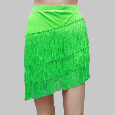 Latin Dance Skirt Sexy Women Chacha Samba Tango Layers Tassels Fringes Dresses Competition Performamnce Salsa Lady Latin Costume