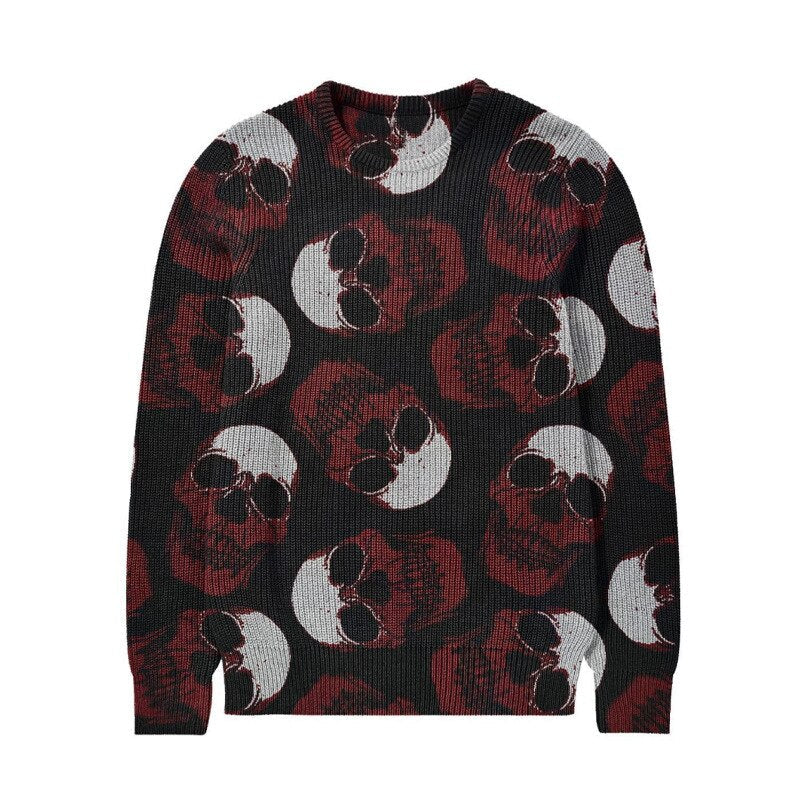 Fashion Hip Hop Streetwear Men's Sweater Autumn Winter New Coats Men Sweaters Halloween style Male Knitted Pullover Unisex