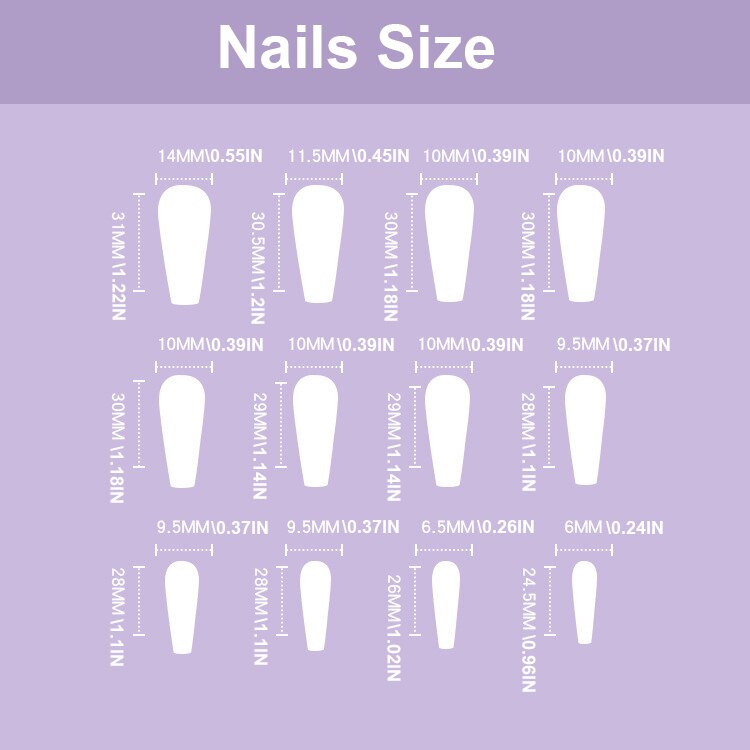 24pcs/set fake nails accessories Spring summer brids snake leaf designs long french coffin tips faux ongles press on false nail