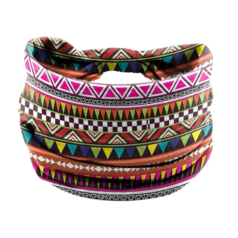 New African Pattern Print Headband for Women Twist Style Hair Band Ladies Salon Make Up Head Wrap Headwear Turban Girls Accessor 13