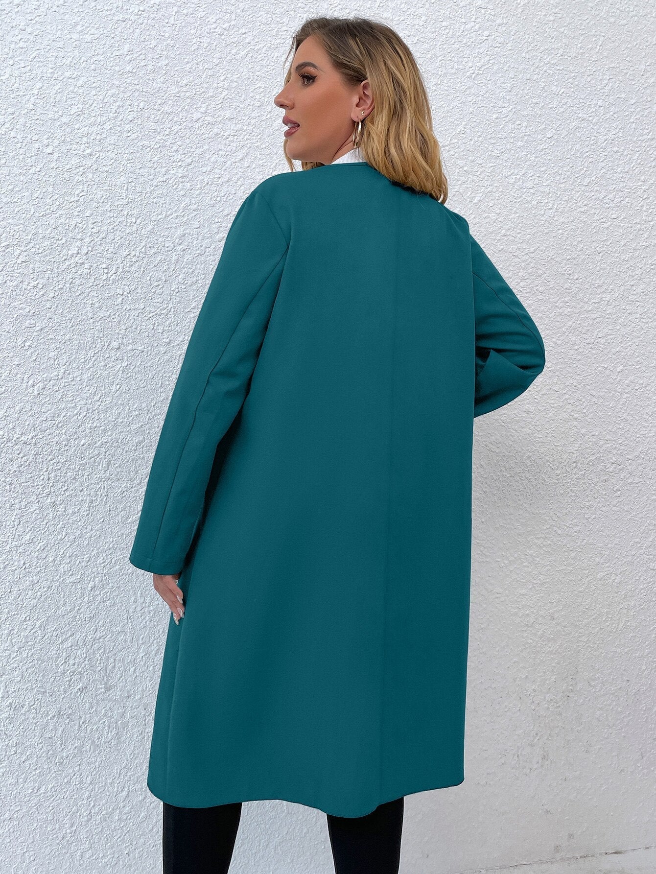 Women Autumn Jacket Large Plus Size 4XL Trench Coats Winter Solid Clothing Turn-down Collar Elegant Office Ladies Windbreak