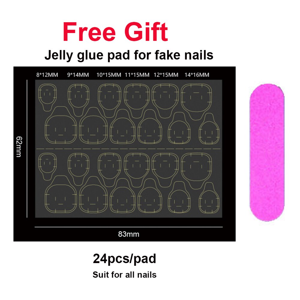 3D ballet fake nails accessories long french coffin tips Dream Blue Ink Printing with gold foils faux ongles press on false nail