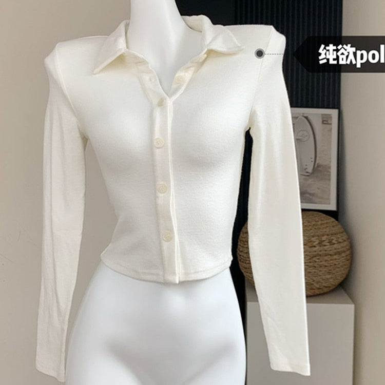 Korean Y2k Two Piece Sets Fall Outfits Office Women Skirt Sets Lapel Cardigan Crop Tops + Suspender Mini Skirt Elegante Clothes