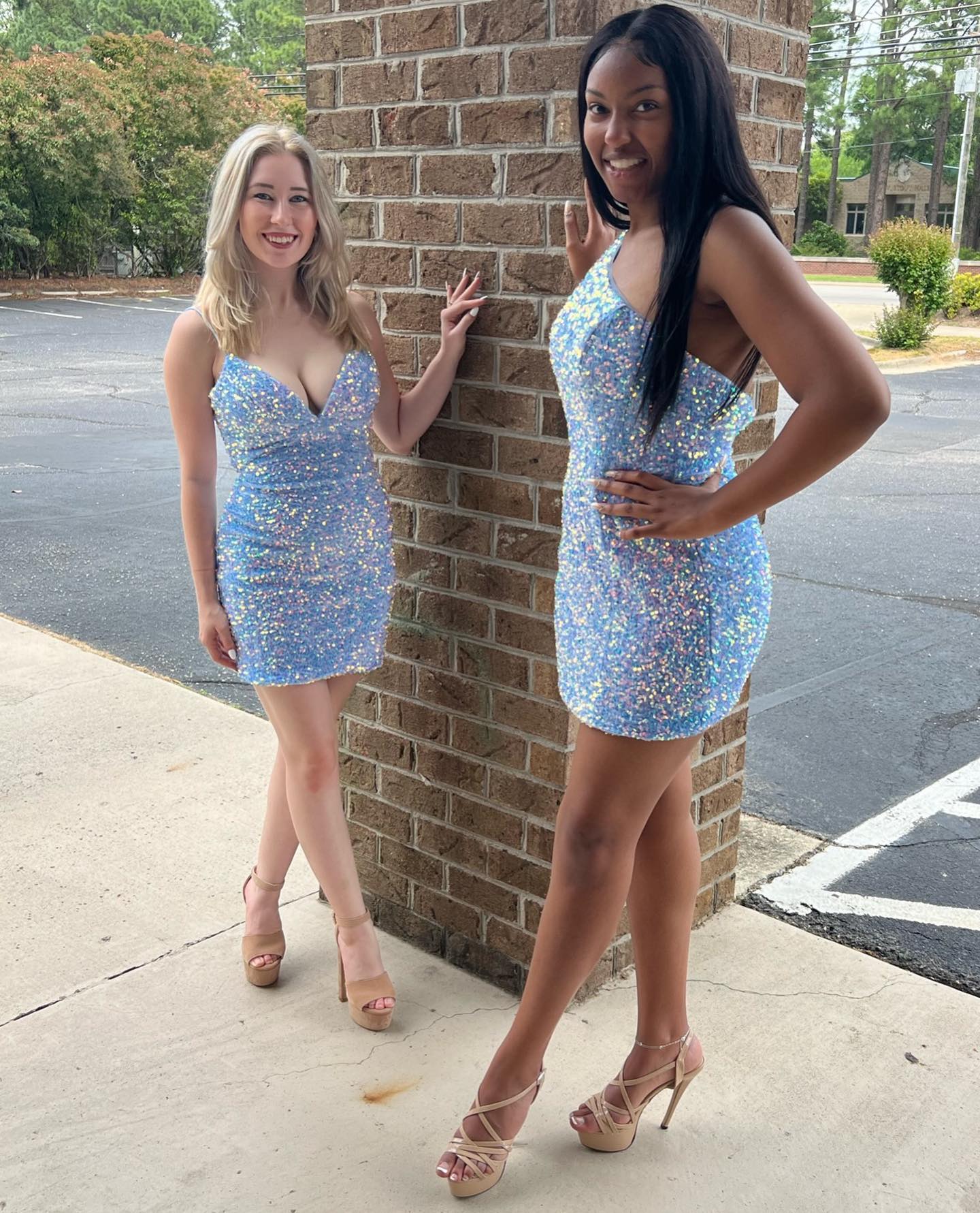 One-Shoulder Mini Cocktail NYE Dress Velvet Sequins Lady Formal Event Party Gown Sexy Club Night Graduation Hoco Gala Blue-Straps