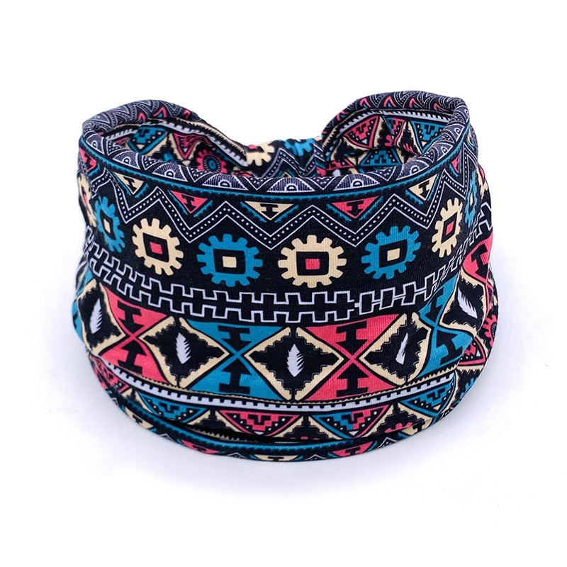 New African Pattern Print Headband for Women Twist Style Hair Band Ladies Salon Make Up Head Wrap Headwear Turban Girls Accessor 8