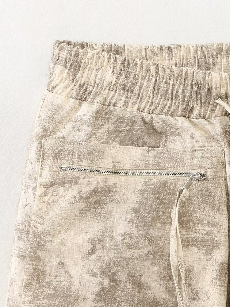 Women Spring Pilot Jackets Skirt Sets Fashion Print Long Sleeved Short Coats Pockets Elastic Waist Mini Skirts Outwear