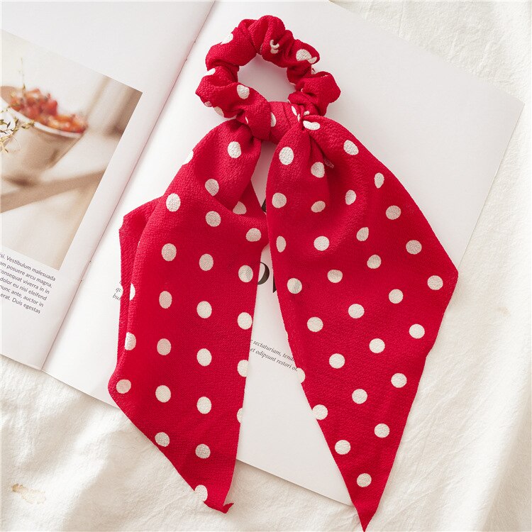 Chiffon Printing Flower Bandana Hair Scarf Headband for Women Vintage Long Ribbon Scrunchie Beach Bandanas Hair Accessories 47