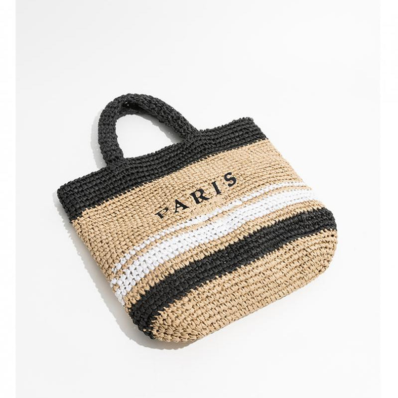 Fashion Large Capacity Straw Tote Bag Designer Letters Women Handbags Handamde Woven Summer Beach Bag Casual Bali Big Purse