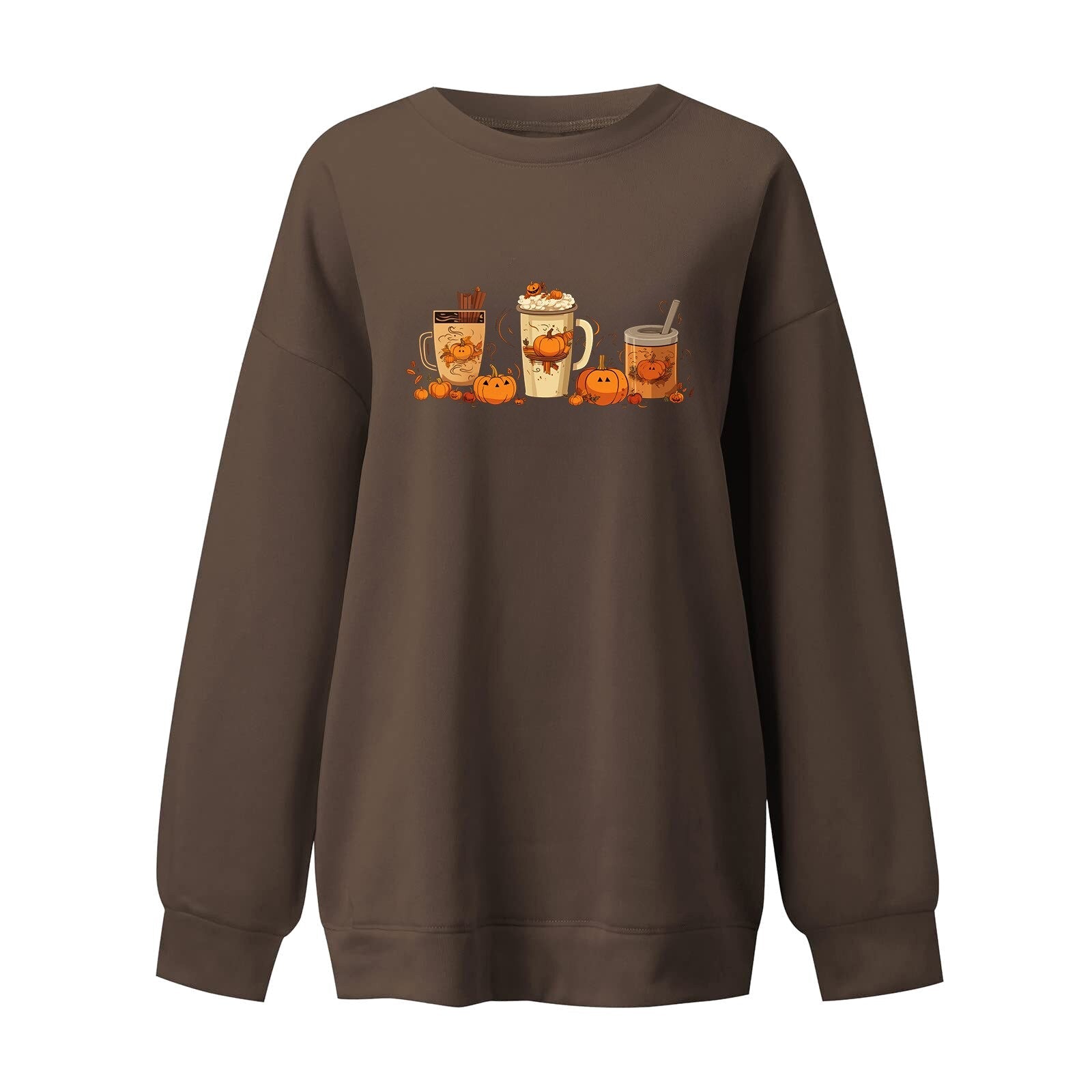 Autumn Winter Hoodless Sweatshirt Halloween Sweatshirts Printing Sweater Long Sleeve Women Sweatshirts Pullover Sudadera Outfits