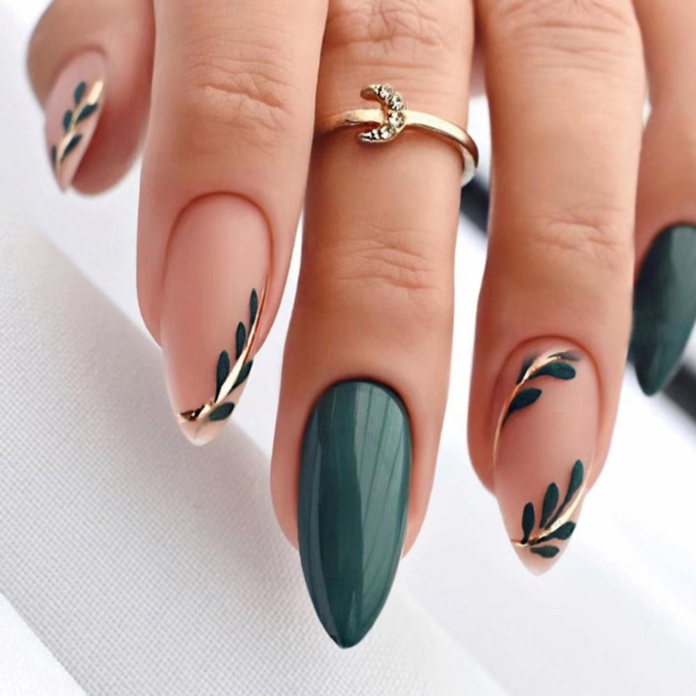 24pcs/set Long Stiletto Fake Nails Punk Snake Pattern Black White Matte False Nails Artificial Full Nail Tips Manicure Tools