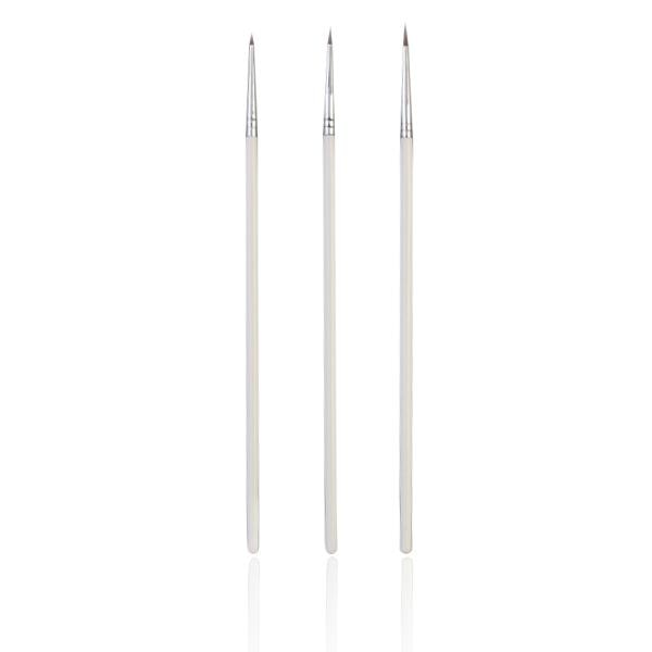 3Pcs French Stripe Nail Art Liner Brush Set 3D Tips Line Stripes DIY Drawing Pen UV Gel Brushes Painting Pen Manicure Tools 16589