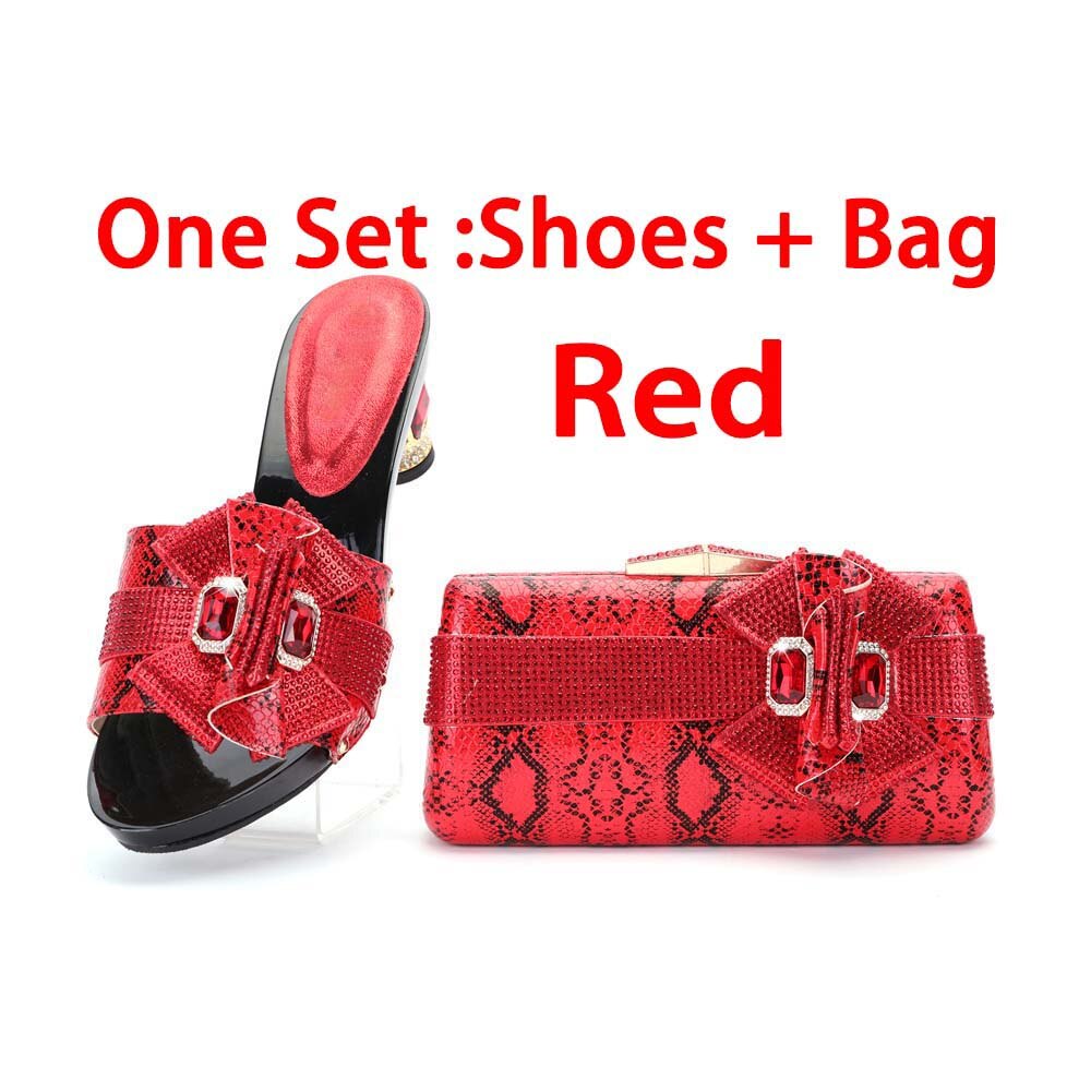 Italian Design Shoes Matching Bag Set Flip Flops Women Slides African Ladies Pumps For Dress shoes and bags 5