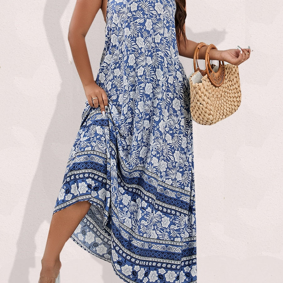 Finjani Women's Dress Plus Size Cami Dresses Summer Backless Maxi Dress Floral Print Formal Party Dresses 2023 454 Spain