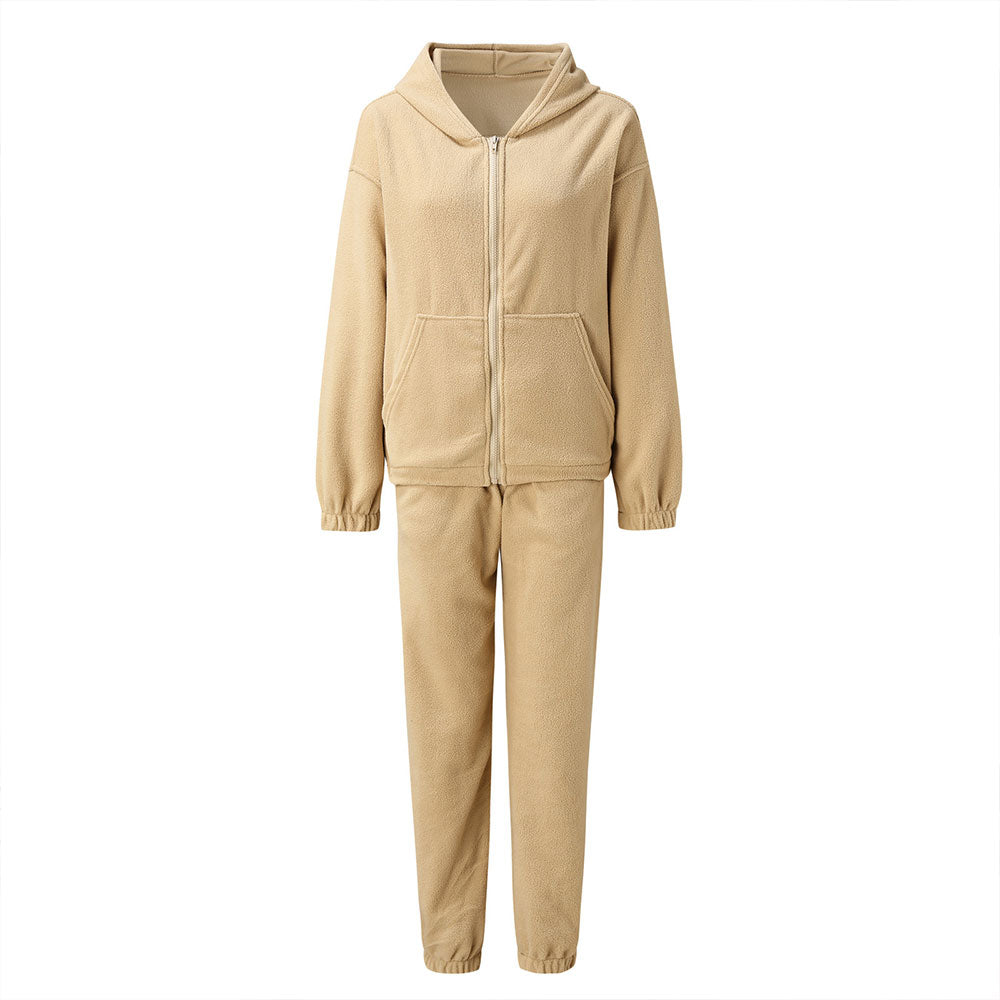 Autumn Winter Women's Brand Velvet Fabric Tracksuits Hoody Track Suit Hoodies And Pants Oversized Sportswear Two Pieces Set