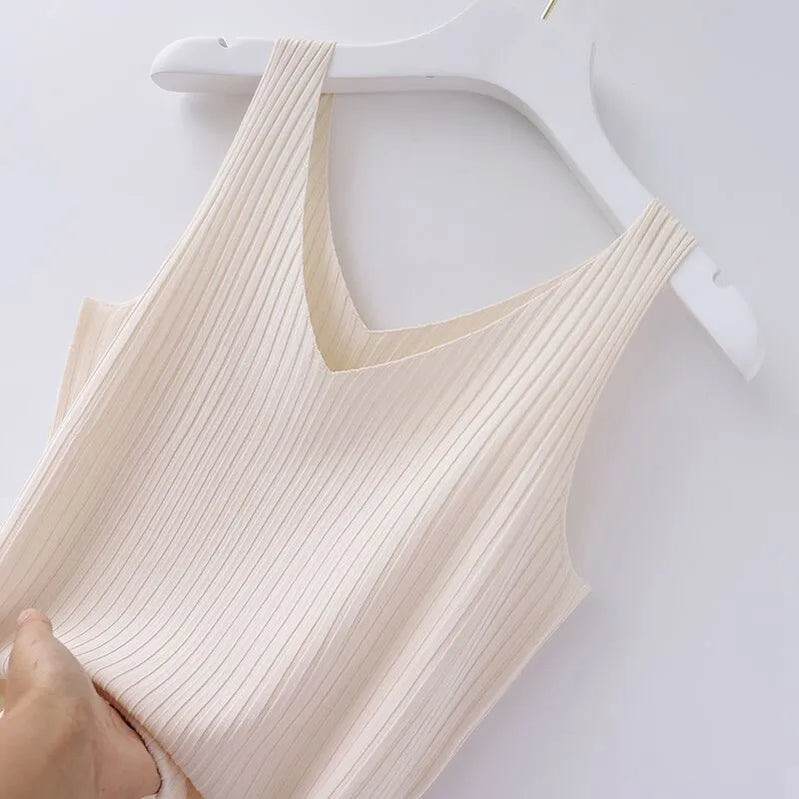 Women's Autumn Winter New Fashion V-Neck Sweater Knitted Dress Two Piece Korean Elegant Top Skirt Matching Set Female Suit Only Vest