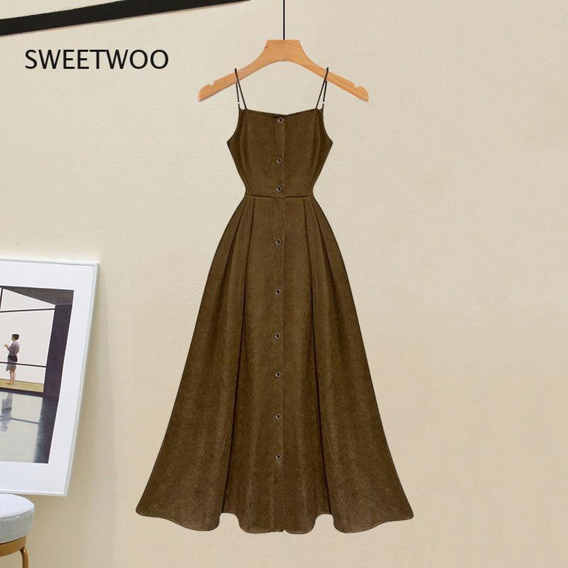 Women's Spring Autumn Single/outfits New Age Reducing Slim Covering Sweater with Waist Wrapped Dress Two Piece Set