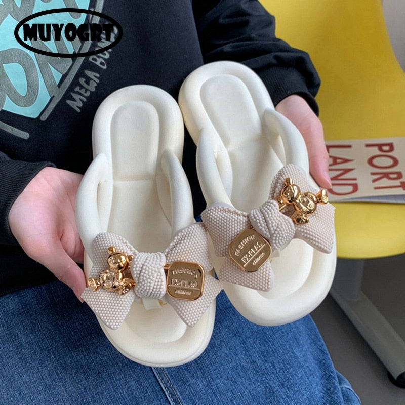 Summer Women Slippers Cute Clip Toe Flip Flops Shoes Female Platform Outdoor Fashion Beach Sandals Ladiew Casual Flat Slides