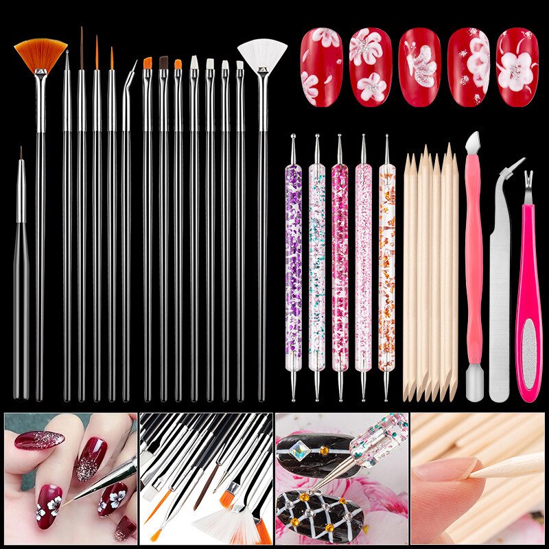 500pcs/Box Fake Nail Tips Kit Clear/Natural,Full /Half Cover French False Nail File Art Acrylic Finger UV Manicure Tools