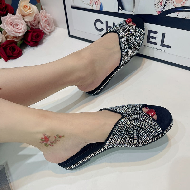 Trendy Colorful Slides for Women New Classic Design Sandals Italian Style Lady Shoes Low Heel Summer Mules Comfy Sandals