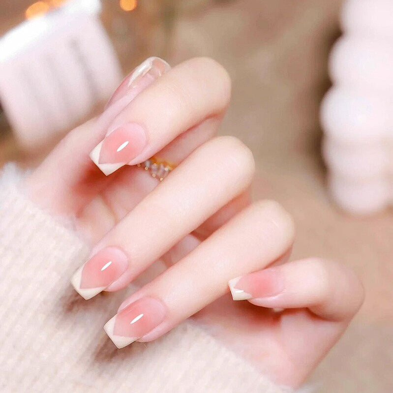 24Ps Childlike Fake Nails With Glue Cute Kawaii Personality Stick On Nails False Girls Short Press On Nail Art DIY Manicure Tool Nails With Glue Y30