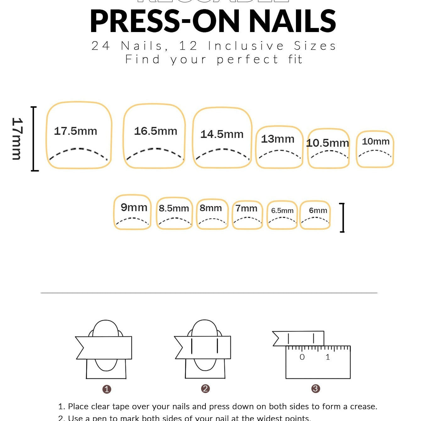 Toe Nails Set French Press on Foot Tips Fake Nail Tips with Designs Summer Reusable Artificial False Stick-on Nails Art 24pcs