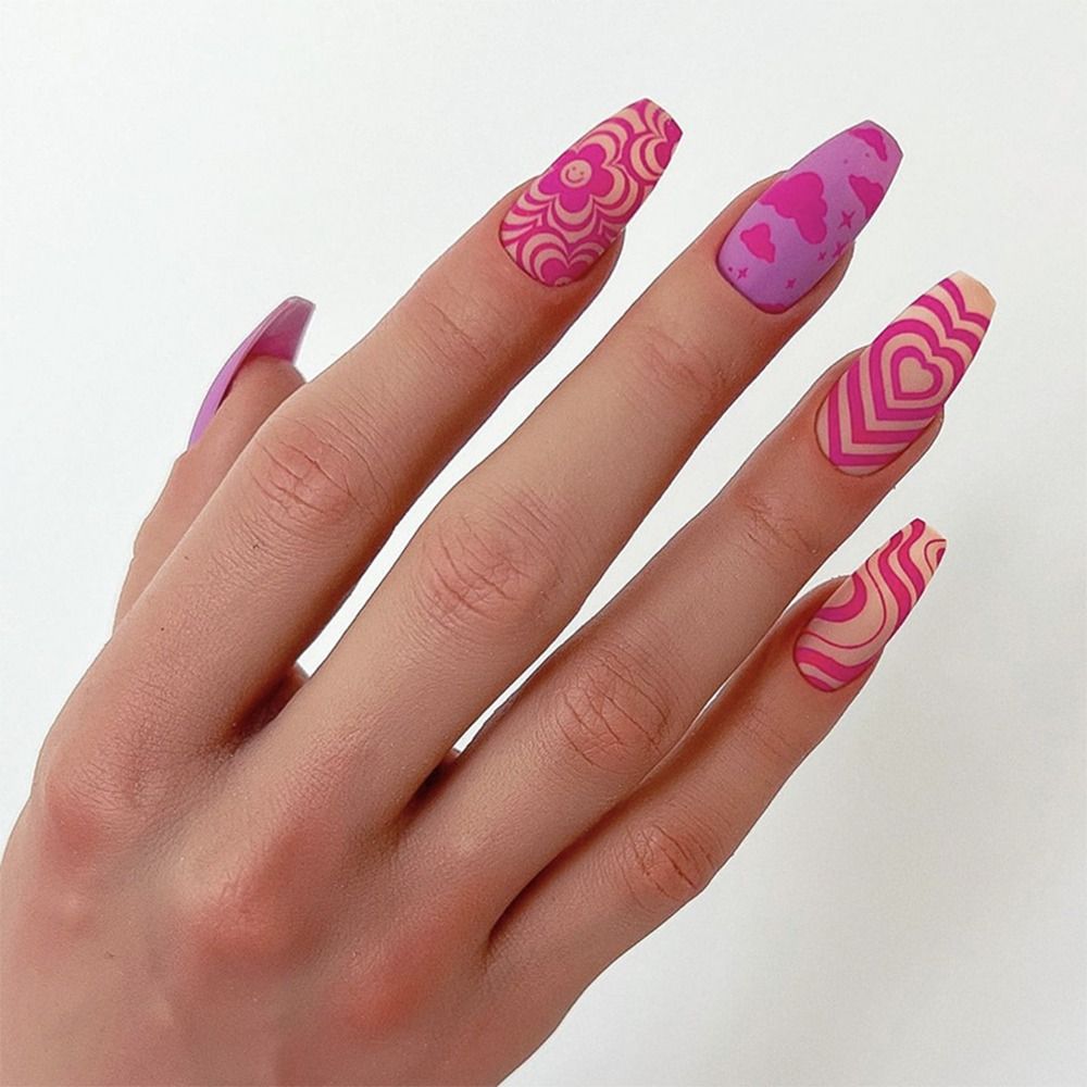 Fake Nails Press On False Nail Advanced Nail Art Wearable French With Rhinestone Glitter Designs Designs Nail Tips DIY Tools AA1