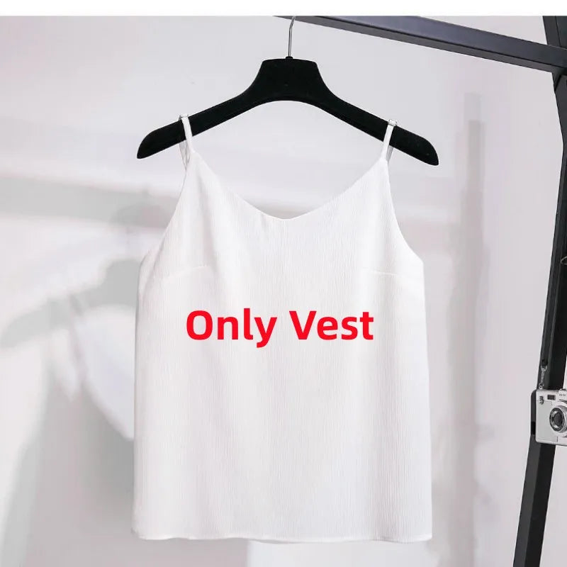 Women's Autumn Tracksuit Suit Korean Elegant Casual Short Long Sleeve Sweater+Vest+Spoort Pants 3 Piece New Matching Set Only Vest