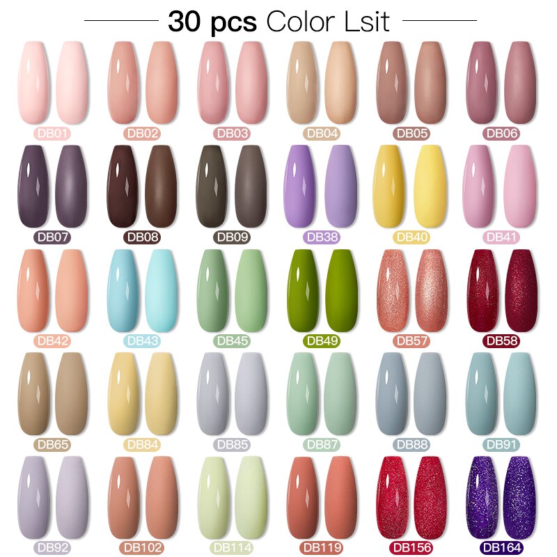 Mtssii 24/25/40/60PCS Gel Nail Polish Set Color Gel Semi Permanent UV Led Varnish Nail Art Design Soak Off Gel Set Nail Gel Set SZH16365