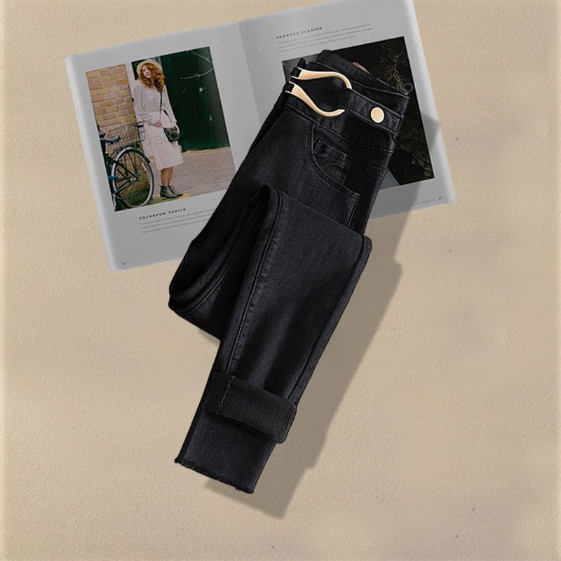 Spring and Autumn Set Women's New Dress Western Shirt Top Versatile Jeans Two Piece Y2k Clothes Women's Pants Black jeans