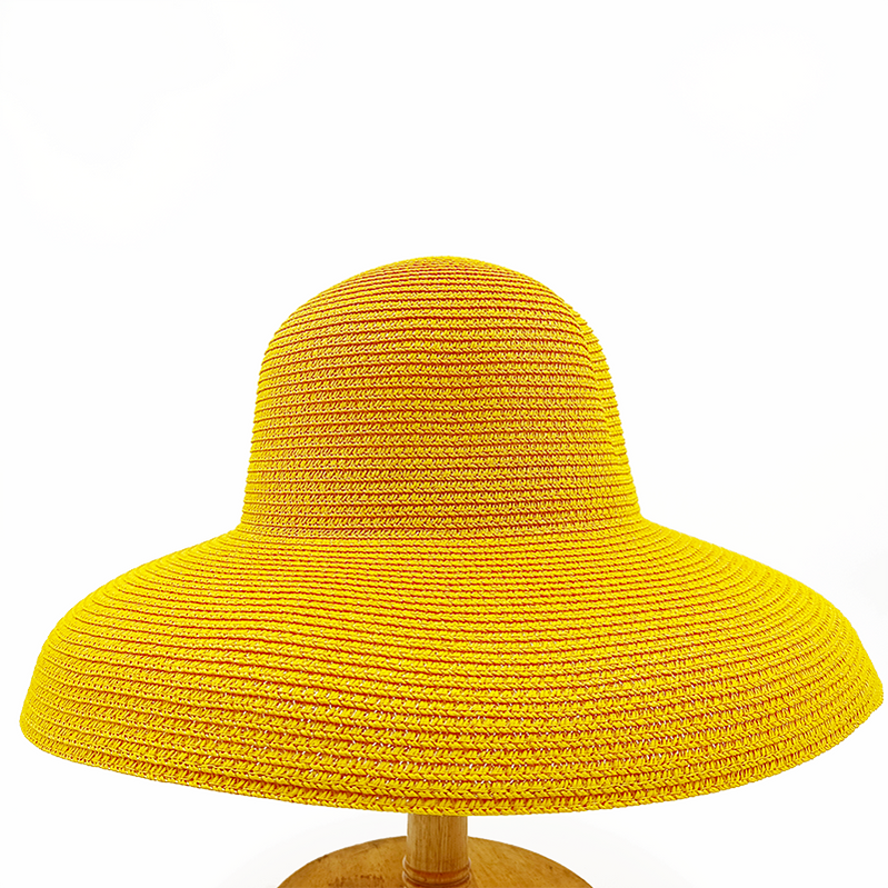 Summer hat new female sun hat folding beach hat big brim travel sunscreen Hepburn wind sun hat travel 15 Spain 55-58CM