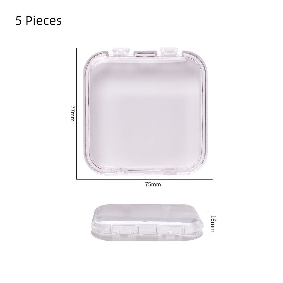 5/10 Pieces Empty Nail Boxes For Packaging Square Shape Box Wholesale Nail Tips Press On Nail Packaging Case Small Business