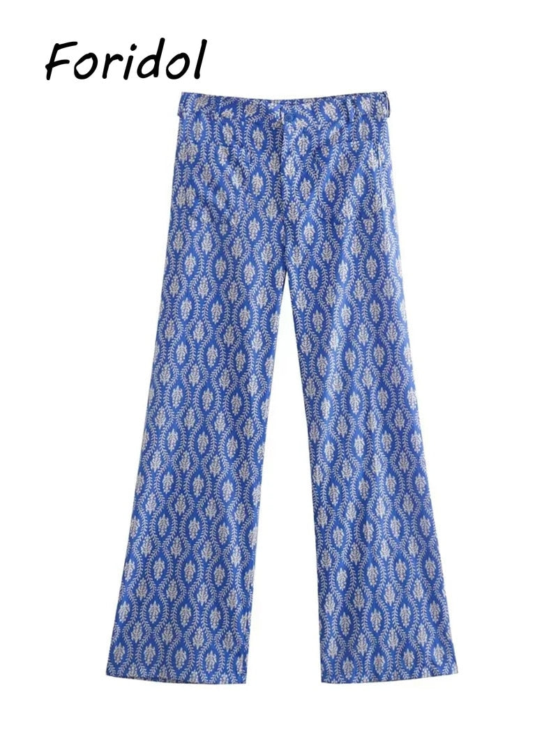 Elegant Blouse Pants Sets Two Pieces Jumpsuits Long Sleeve Retro Blouse Shirts Women Female Suits Autumn Winter Outfit Pajamas Pants Only