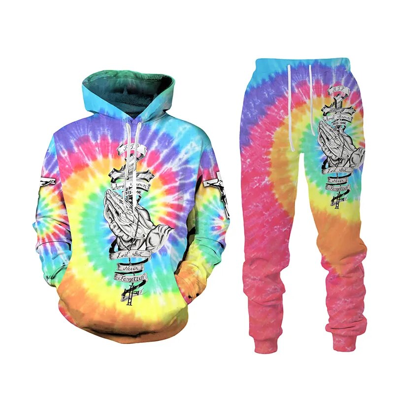 Autumn Winter Fashion Men Women Long Sleeve Lion 3d Printed JESUS Hoodie Sweatshirt and Pants Casual Men's Clothing Tracksuit
