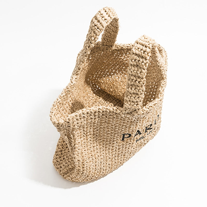 Fashion Large Capacity Straw Tote Bag Designer Letters Women Handbags Handamde Woven Summer Beach Bag Casual Bali Big Purse