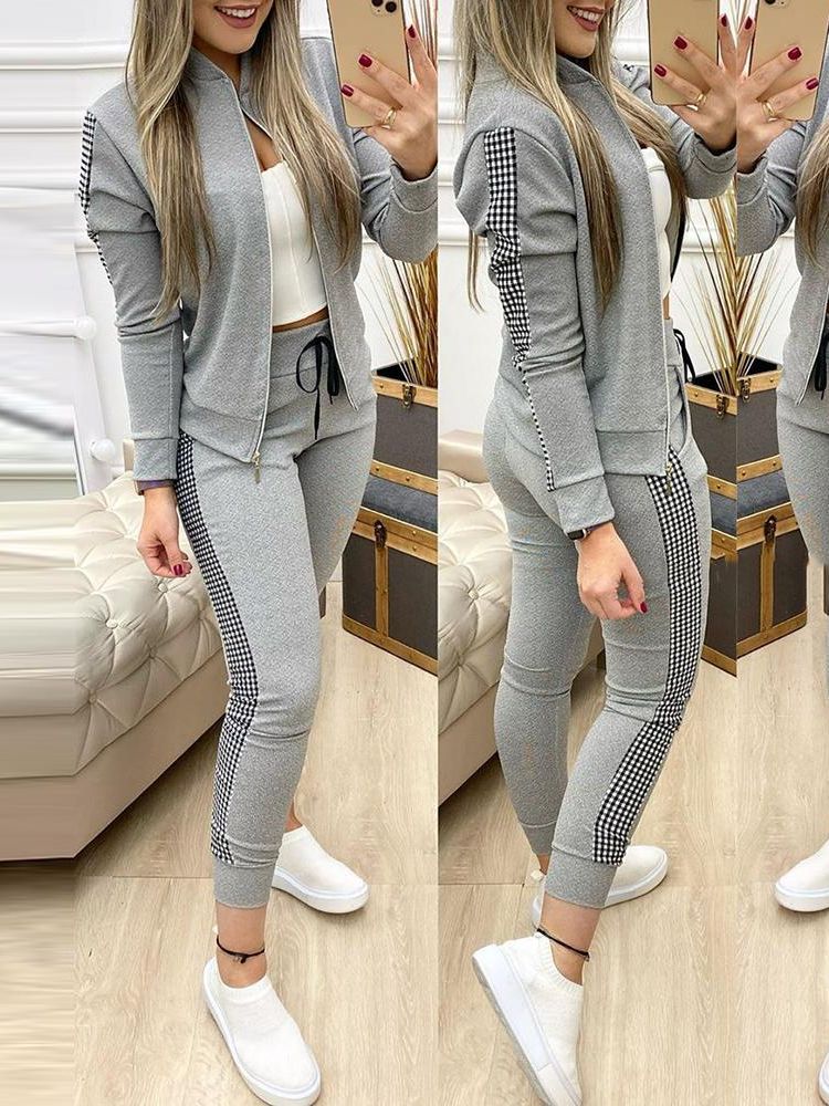 Women Two Piece Set Outfits Autumn Women's Tracksuit Zipper Top And Pants Casual Sport Suit Winter 2 Piece Woman Set