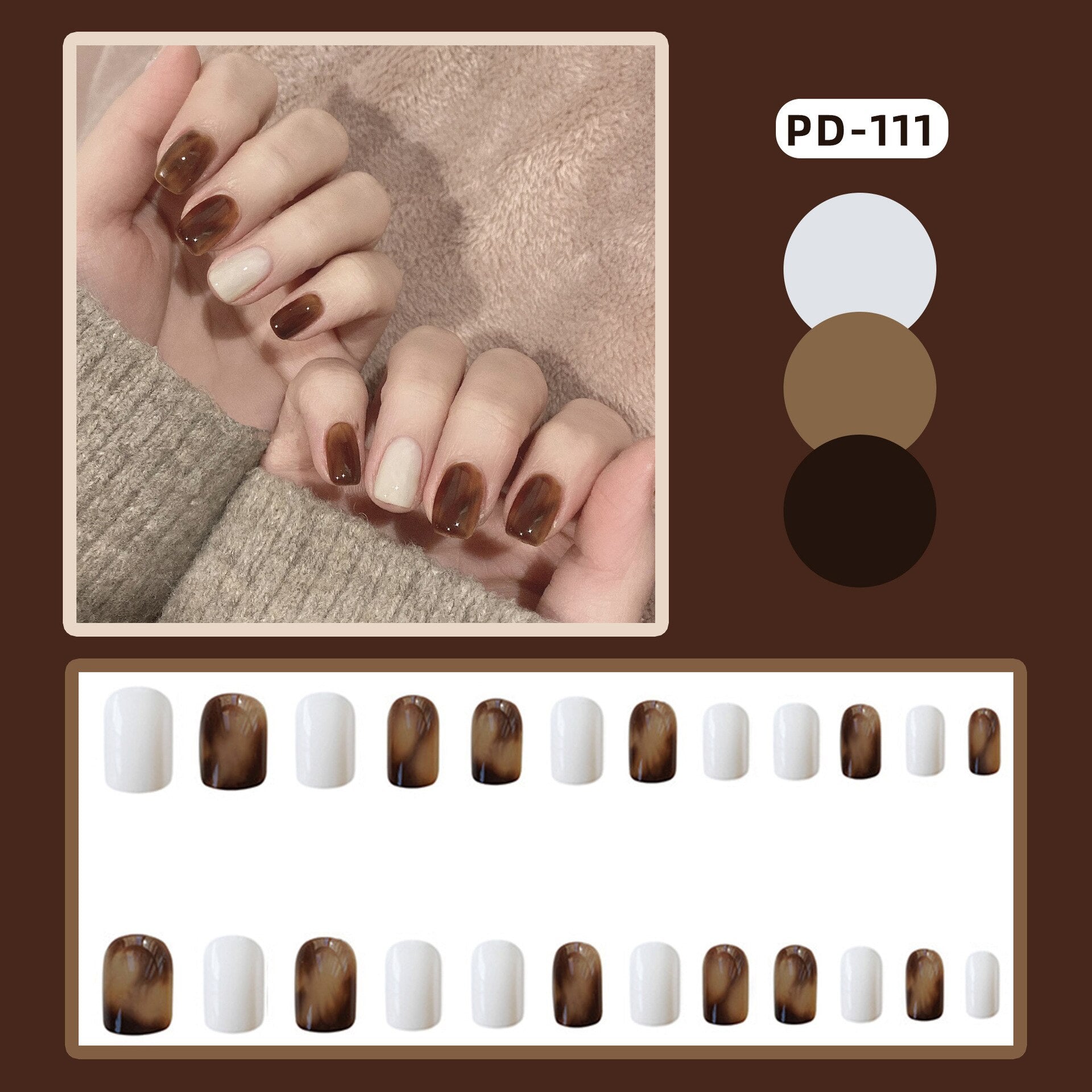 24pcs Lemon Short Wear Tips Nail False Patch Press on Nails Supplies for Professionals Artifical Fake Nails Faux Ongles Uñas PD-111-Fake Nails Ar