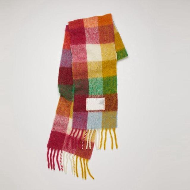 New Scarf Autumn and Winter Multicolor Thickened Plaid Scarf The Same Length Warm Shawl For Men and Women Scarves