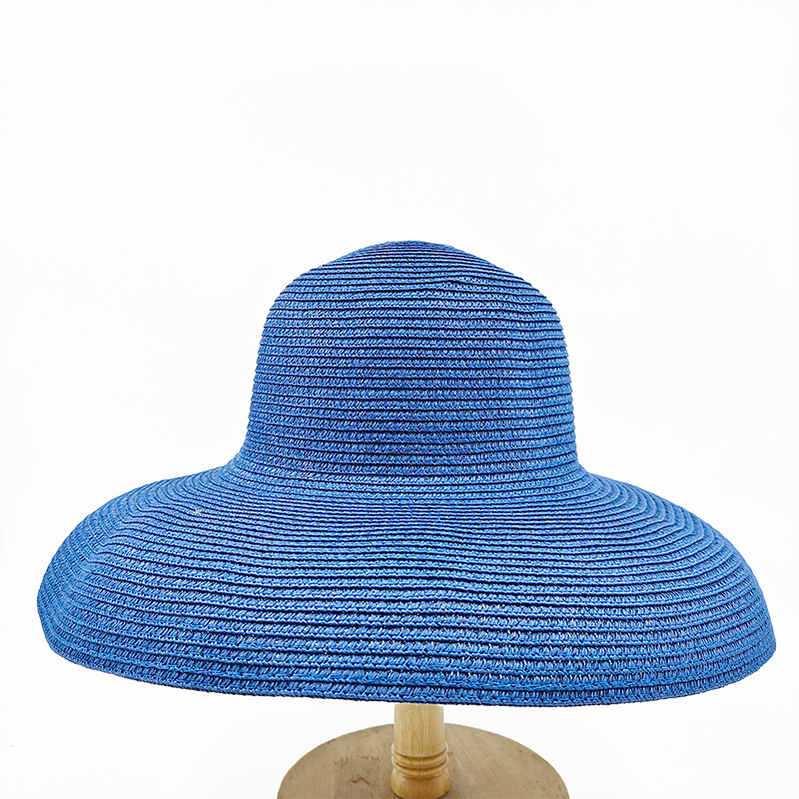 Summer hat new female sun hat folding beach hat big brim travel sunscreen Hepburn wind sun hat travel 17 Spain 55-58CM