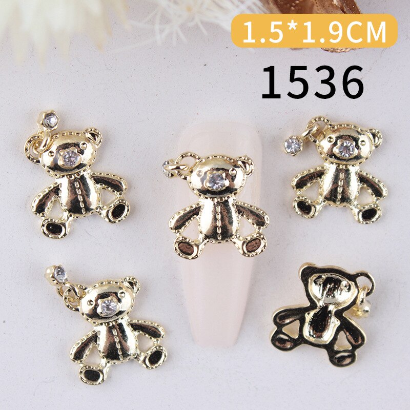 Nail Charms Pearl Decoration For Press On Fake Nail Accessories Pendant Super Sparkling Zircon Nail Parts Manicure Professionals 1536