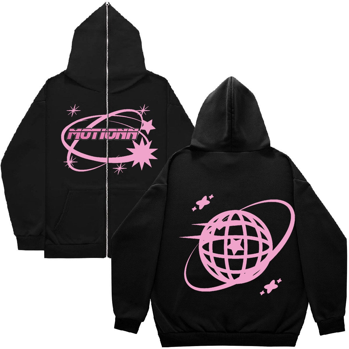 Halloween V-Star Vizion Cobweb Dark Hip Hop Gothic Harajuku Y2k Zip Up 90S Girls Boy Full Hoodie Vintage Chic Jacket Women Coat
