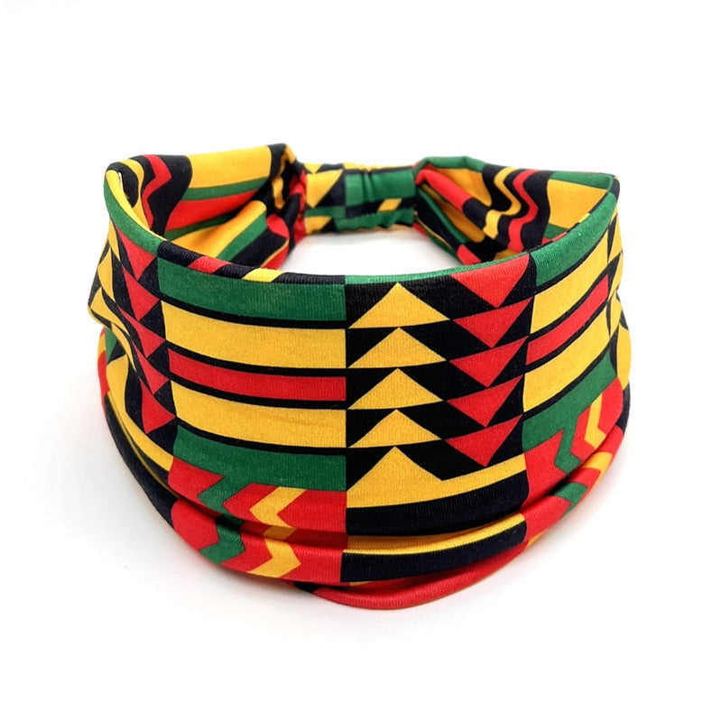 New African Pattern Print Headband for Women Twist Style Hair Band Ladies Salon Make Up Head Wrap Headwear Turban Girls Accessor 3